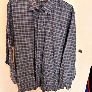 Daniel Cremieux Blue and Gray Plaid Button-Down Shirt